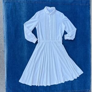70s pleated prarie dress
